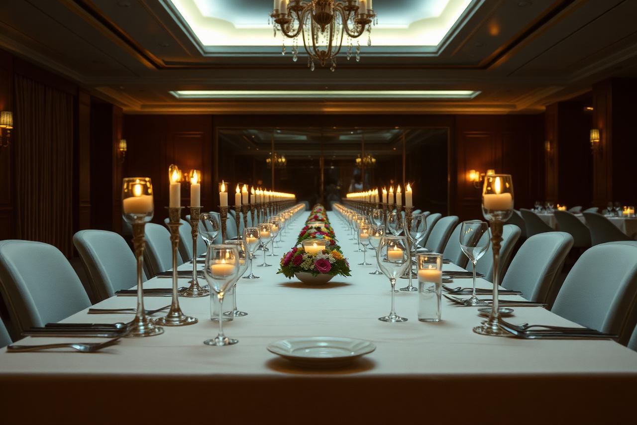 A table in Delhi, laid an hour before anyone arrives.