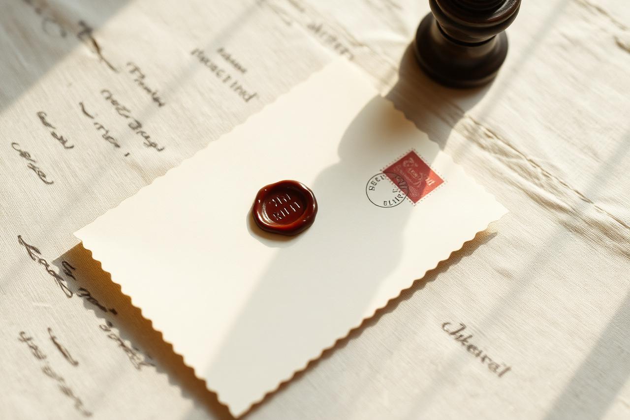 Cotton stock, one folded page, a stamp.