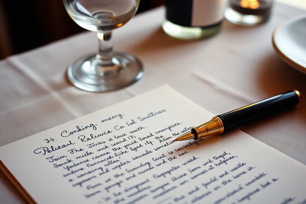 Terms, first drafted on the back of a dinner menu.